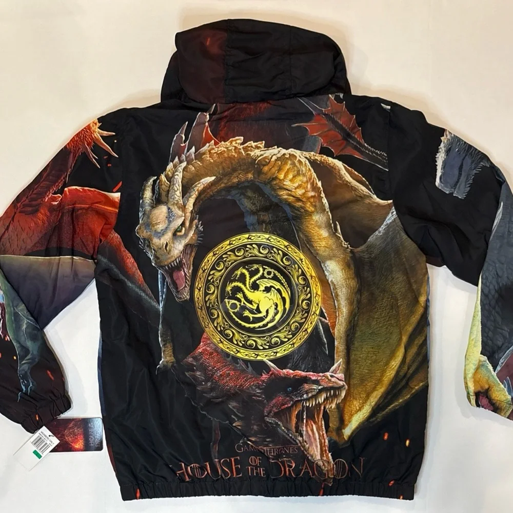Members Only x House of the Dragon HBO Game of Thrones Windbreaker Men size Larg